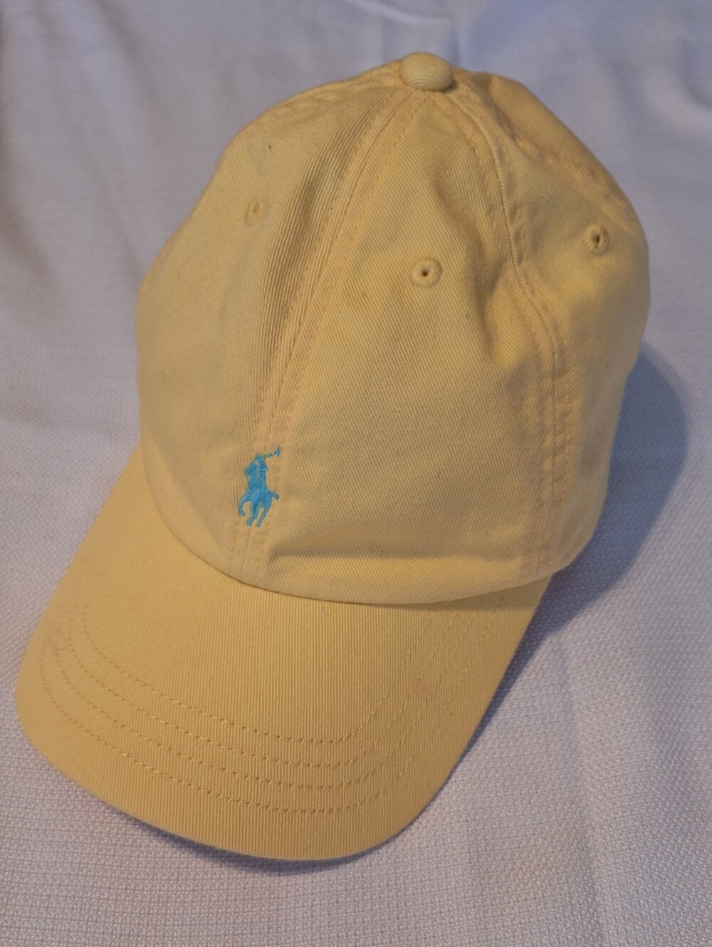 Polo Ralph Lauren Yellow Baseball Cap Men's One Size Adjustable Solid Classic